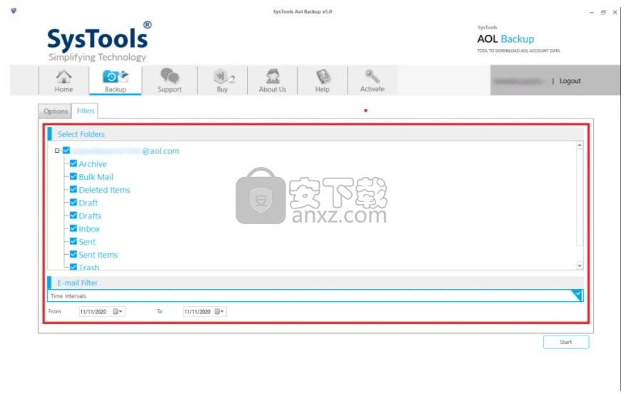 SysTools AOL Backup(AOL电子邮件备份工具)