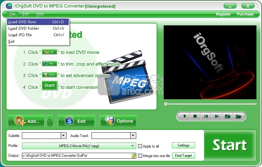 iOrgSoft DVD to MPEG Converter(DVD转MPEG转换器)