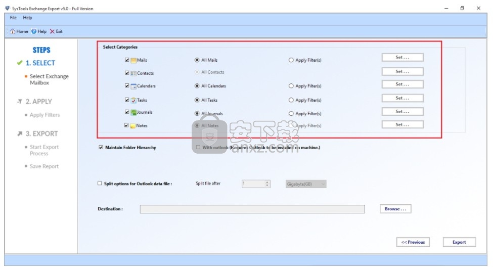 SysTools Exchange Export(Exchange电子邮件迁移工具)