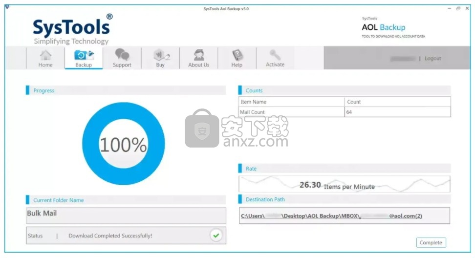 SysTools AOL Backup(AOL电子邮件备份工具)