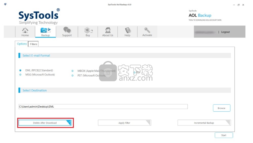 SysTools AOL Backup(AOL电子邮件备份工具)