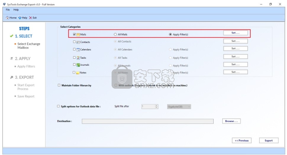 SysTools Exchange Export(Exchange电子邮件迁移工具)