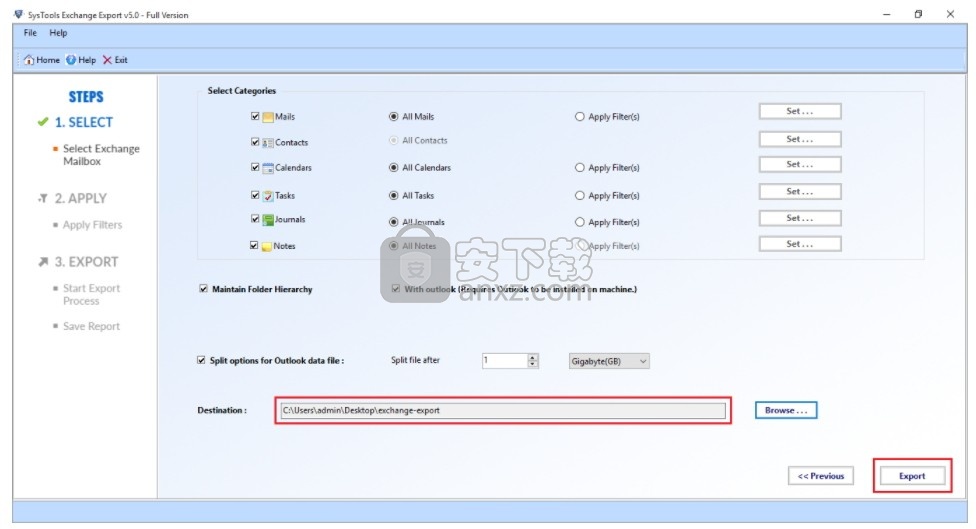 SysTools Exchange Export(Exchange电子邮件迁移工具)