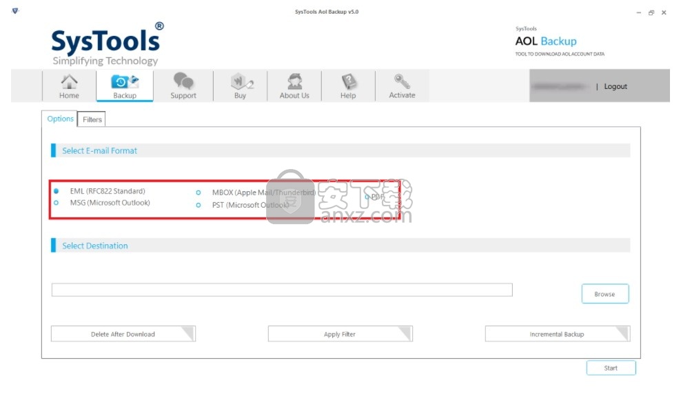 SysTools AOL Backup(AOL电子邮件备份工具)