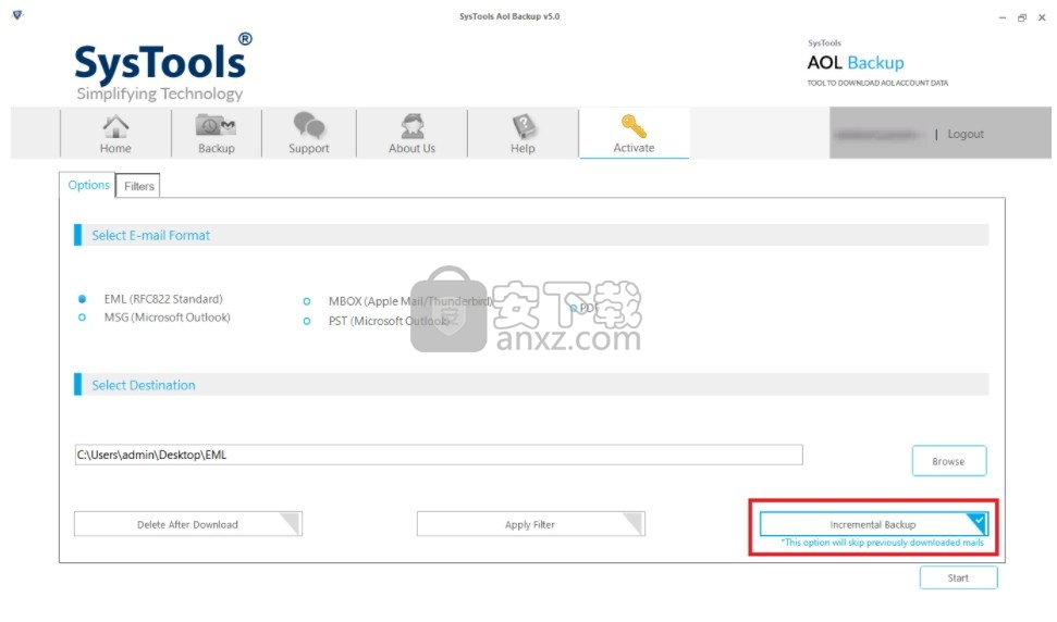 SysTools AOL Backup(AOL电子邮件备份工具)