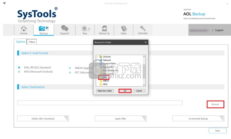 SysTools AOL Backup(AOL电子邮件备份工具)