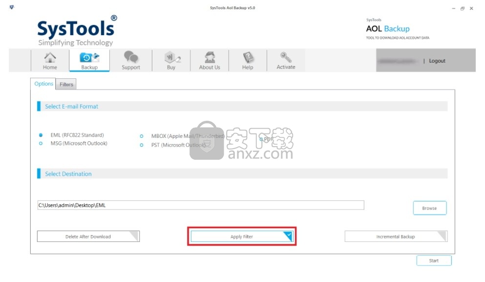 SysTools AOL Backup(AOL电子邮件备份工具)