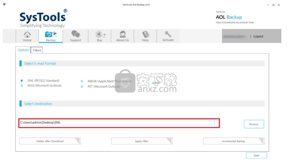 SysTools AOL Backup(AOL电子邮件备份工具)