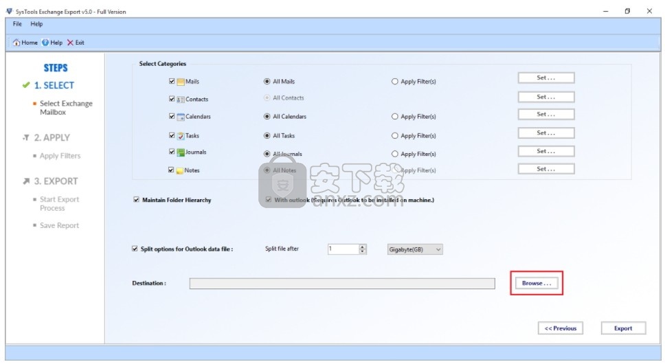 SysTools Exchange Export(Exchange电子邮件迁移工具)