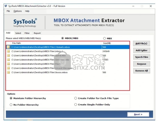 SysTools MBOX Attachment Extractor(MBOX附件提取器)