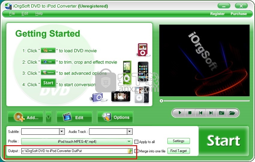 iOrgSoft DVD to iPod Converter(DVD转iPod转换器)