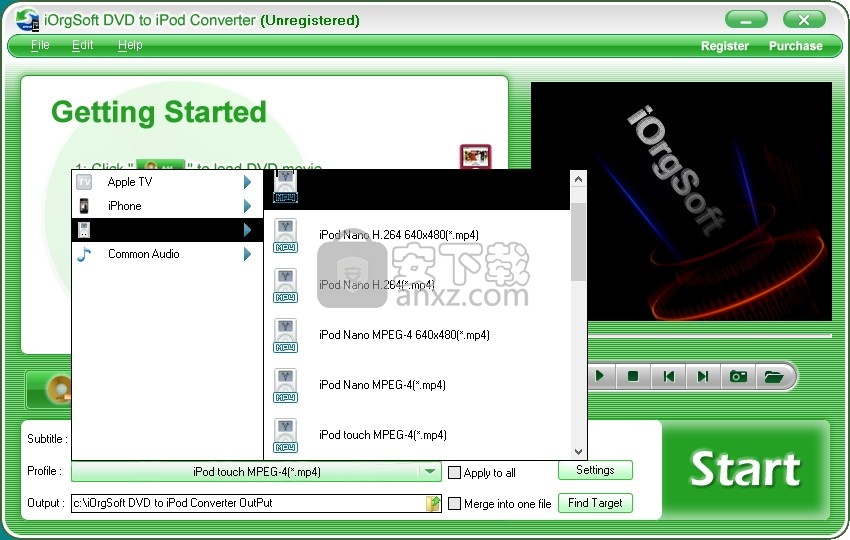 iOrgSoft DVD to iPod Converter(DVD转iPod转换器)