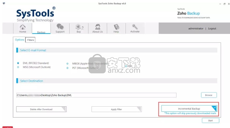 SysTools Zoho Backup(Zoho电子邮件备份工具)