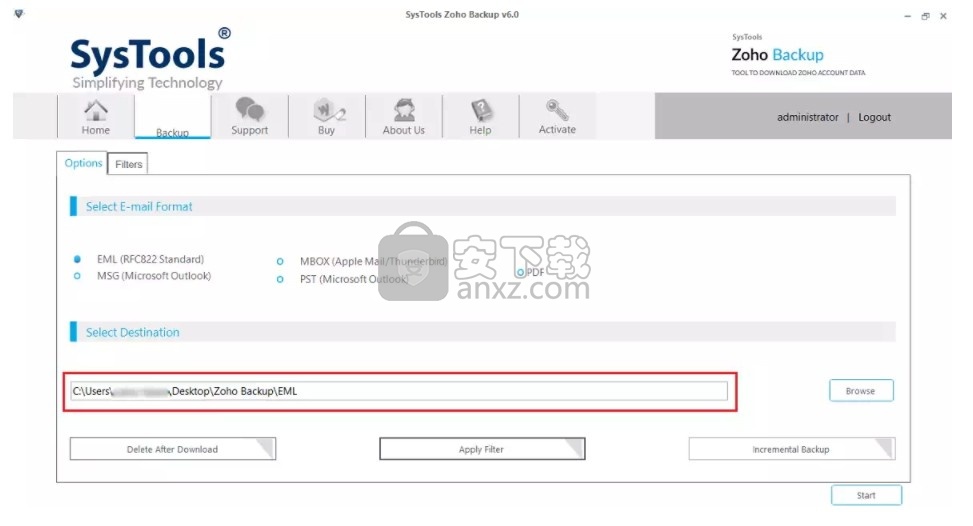 SysTools Zoho Backup(Zoho电子邮件备份工具)