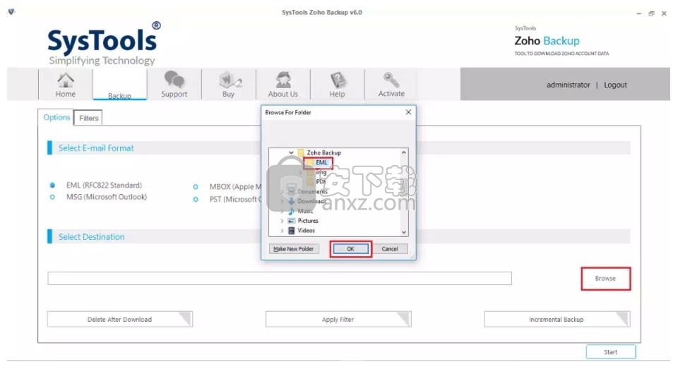 SysTools Zoho Backup(Zoho电子邮件备份工具)