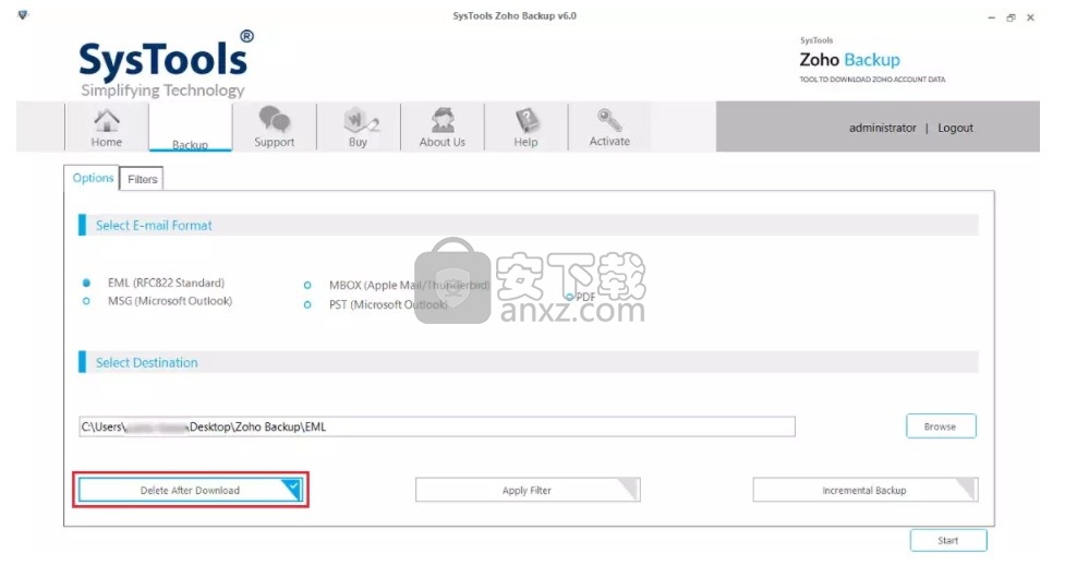 SysTools Zoho Backup(Zoho电子邮件备份工具)