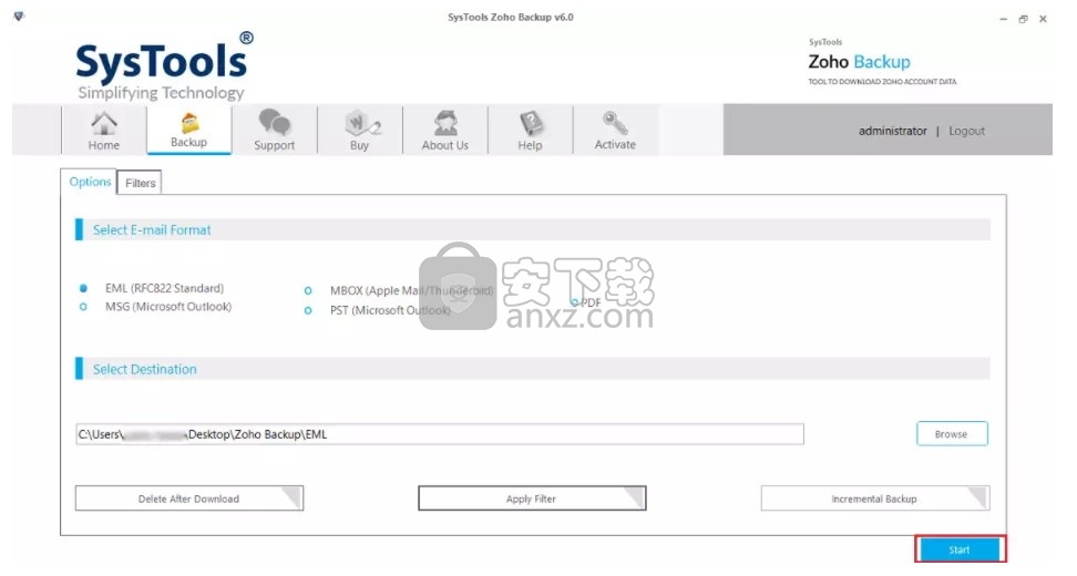 SysTools Zoho Backup(Zoho电子邮件备份工具)