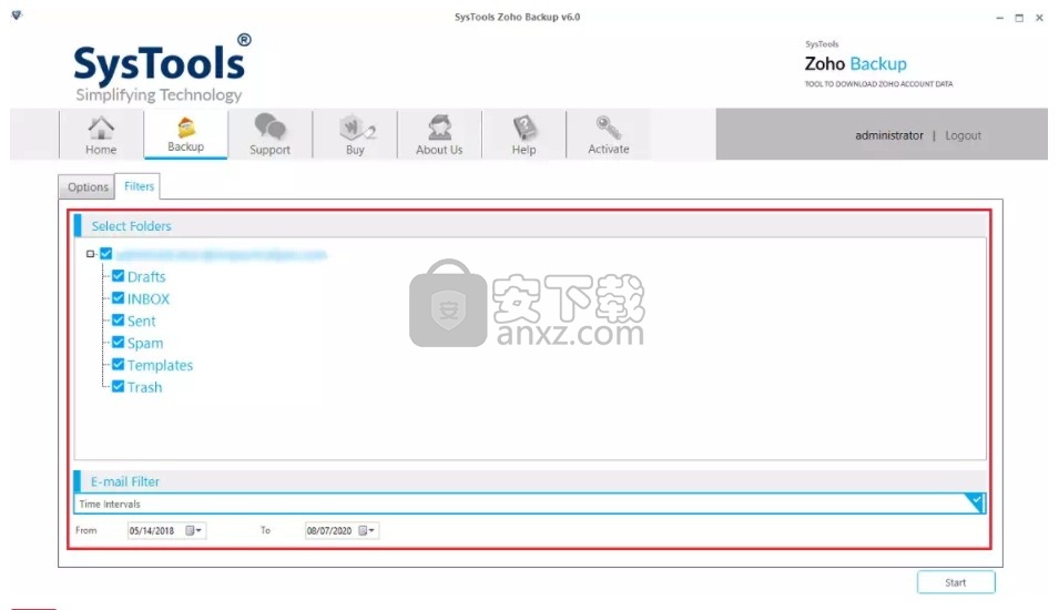 SysTools Zoho Backup(Zoho电子邮件备份工具)