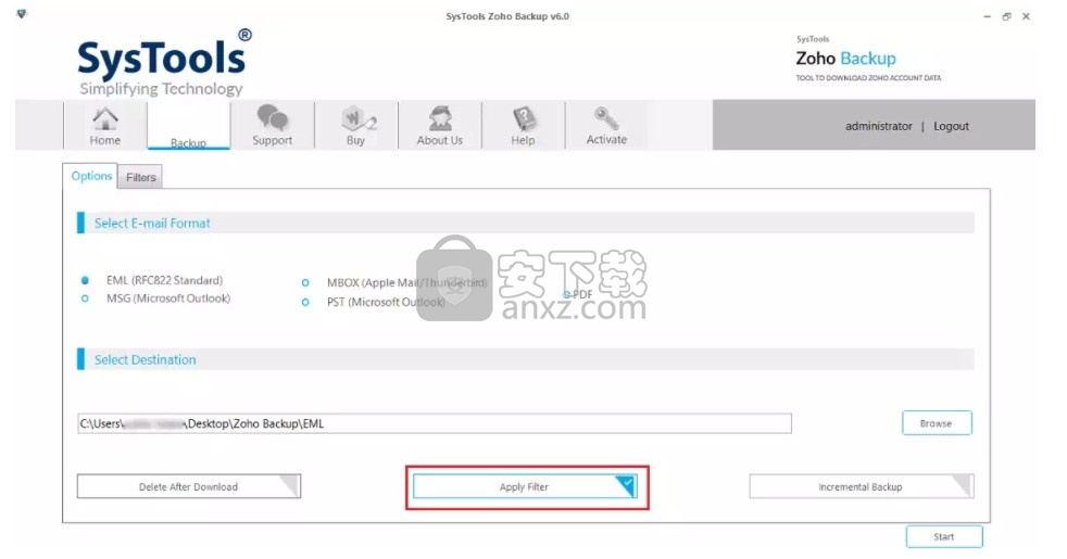 SysTools Zoho Backup(Zoho电子邮件备份工具)