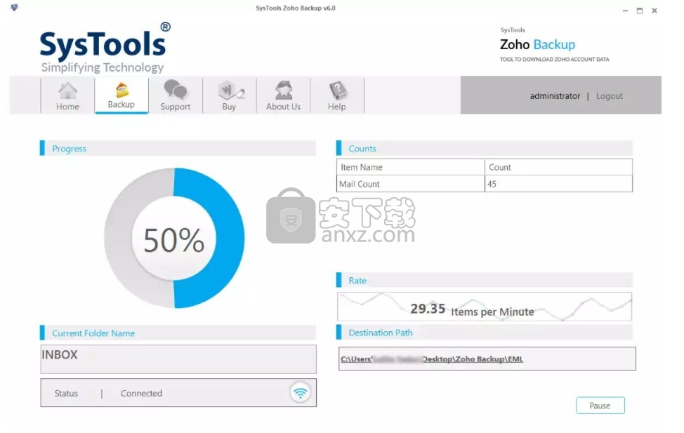 SysTools Zoho Backup(Zoho电子邮件备份工具)