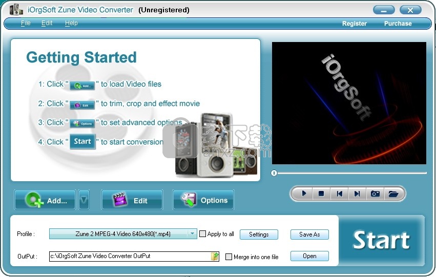 iOrgSoft Zune Video Converter(Zune视频格式转换器)