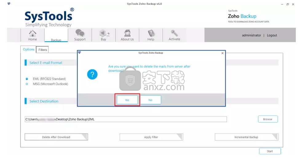 SysTools Zoho Backup(Zoho电子邮件备份工具)