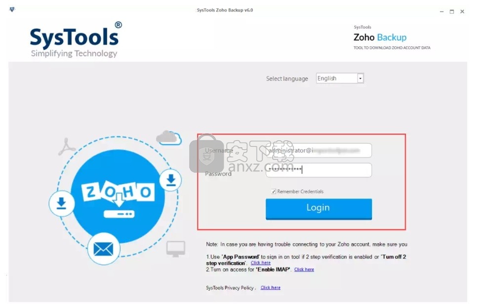 SysTools Zoho Backup(Zoho电子邮件备份工具)