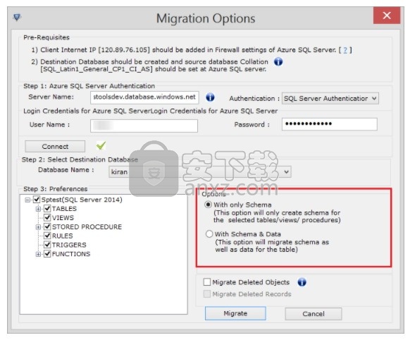 SysTools SQL Server to Azure DB Migrator(SQL到Azure迁移工具)