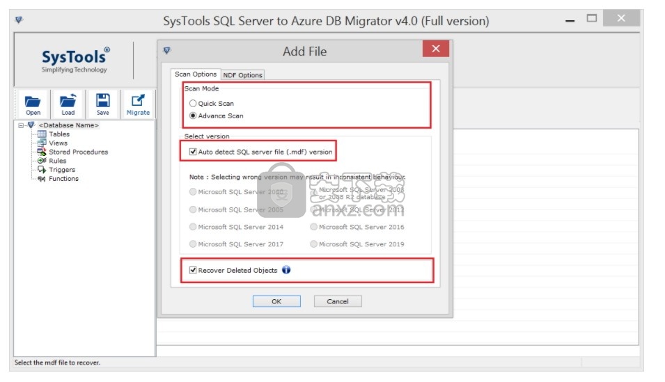 SysTools SQL Server to Azure DB Migrator(SQL到Azure迁移工具)