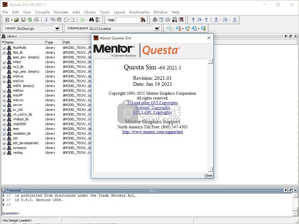 Mentor Graphics QuestaSim 2021.1文件