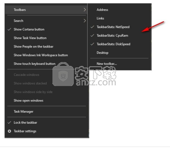 Taskbar stats(任务栏监测工具)