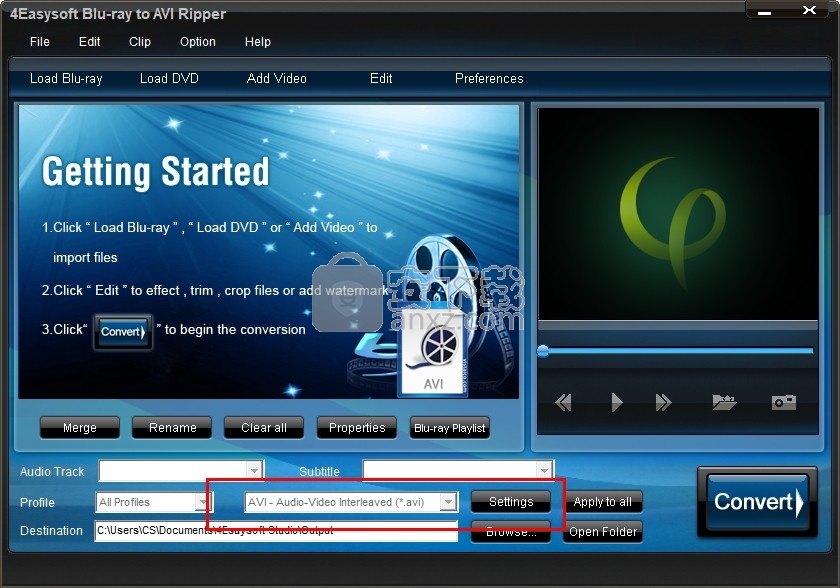 4Easysoft Blu-ray to AVI Ripper(蓝光转AVI转换器)