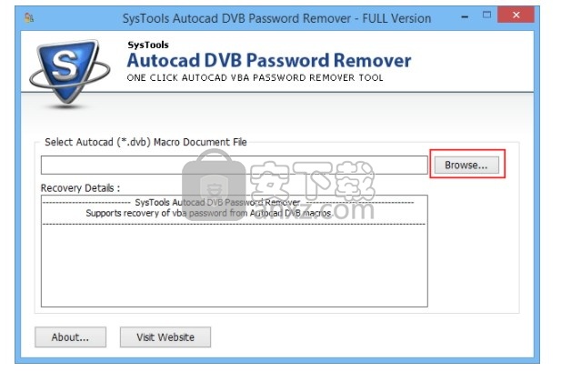 SysTools Autocad DVB Password Remover(Autocad DVB密码移除器)