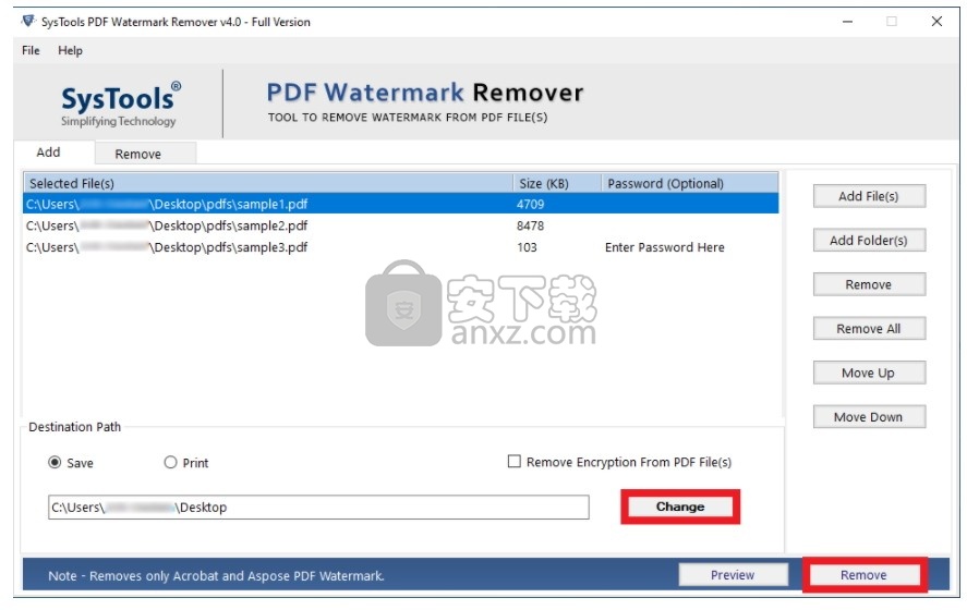 SysTools PDF Watermark Remover(PDF去水印工具)