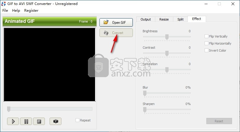 GIF to AVI SWF Converter(GIF转AVI/SWF格式转换器)