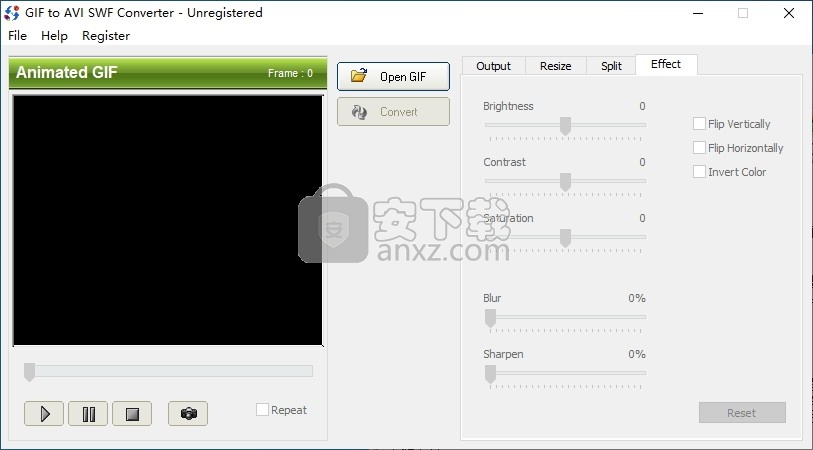 GIF to AVI SWF Converter(GIF转AVI/SWF格式转换器)