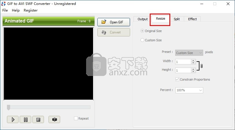 GIF to AVI SWF Converter(GIF转AVI/SWF格式转换器)