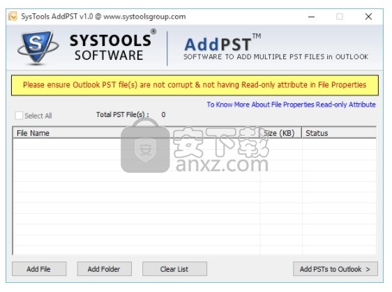 SysTools AddPST(PST文件批量导入Outlook工具)