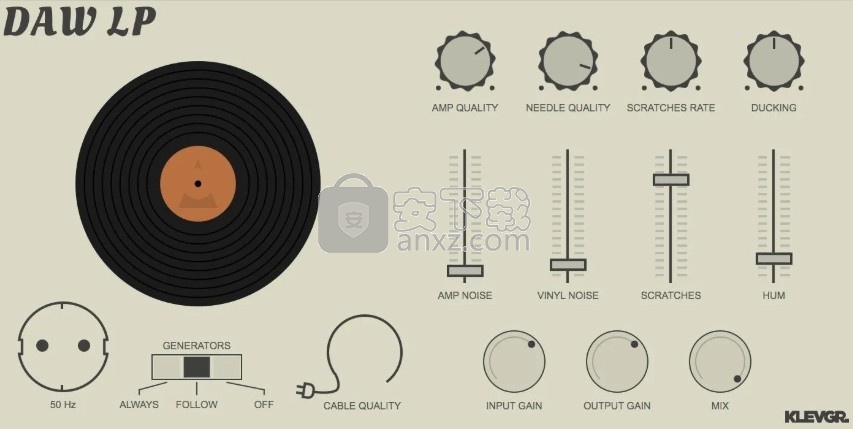 Klevgrand DAW LP(Vinyl播放机模拟器插件)