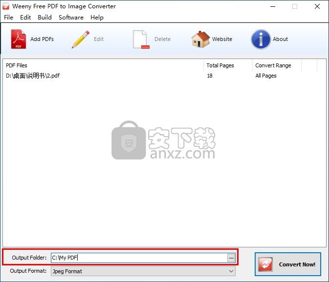 Weeny Free PDF to Image Converter(PDF转图片转换器)
