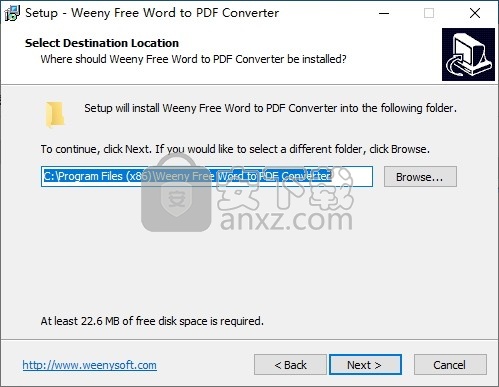Weeny Free Word to PDF Converter(免费Word转PDF转换器)