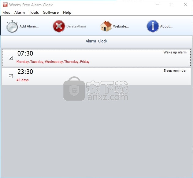 Weeny Free Alarm Clock(免费闹钟软件)