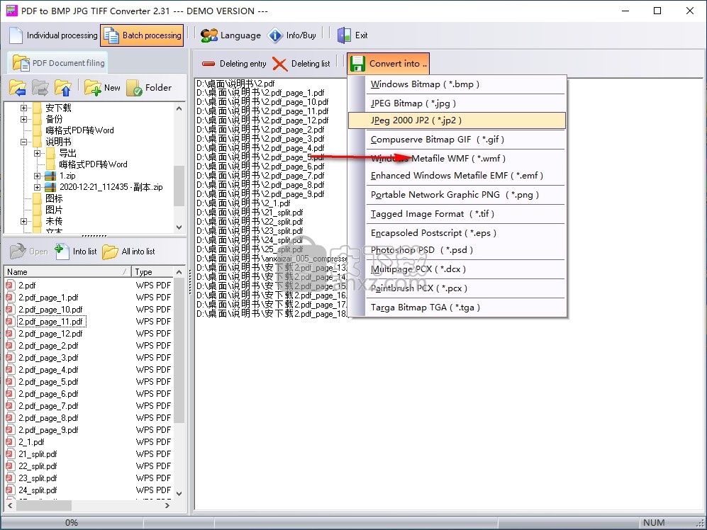 PDF To BMP JPG TIFF Converter(PDF转图片转换器)