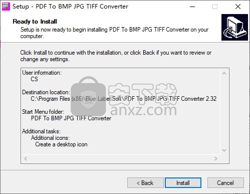 PDF To BMP JPG TIFF Converter(PDF转图片转换器)
