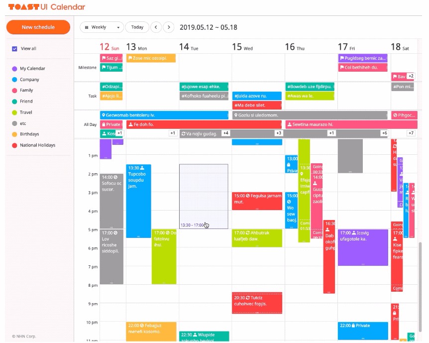 tui calendar下载-JavaScript日程表 v1.13.0 官方版 - 安下载