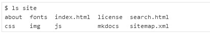 MkDocs(静态网站生成器)