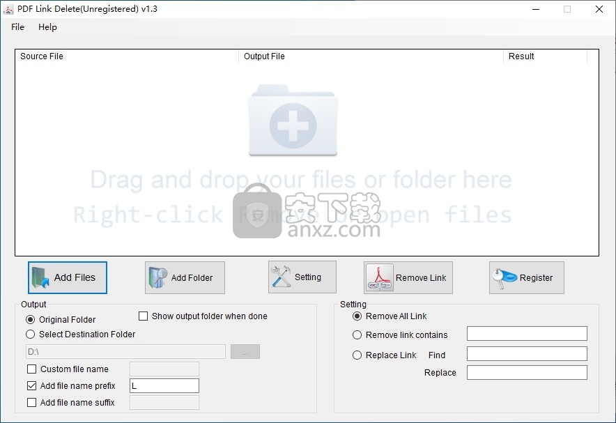 PDFdu Link Delete(PDF超链接删除工具)