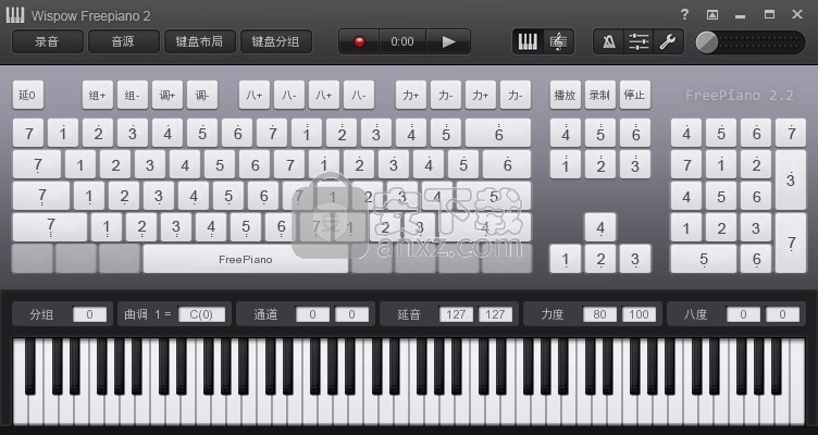 Wispow Freepiano(电脑钢琴软件)