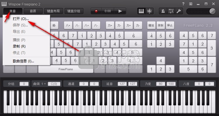 Wispow Freepiano(电脑钢琴软件)