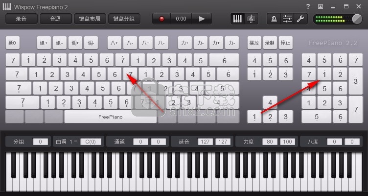 Wispow Freepiano(电脑钢琴软件)